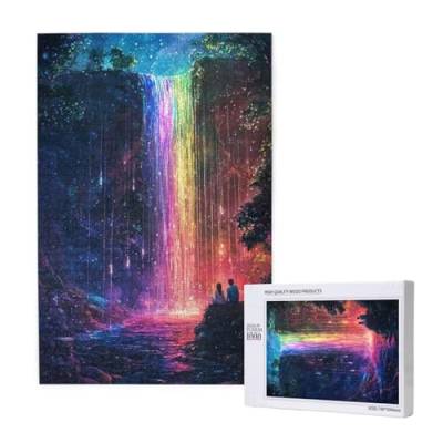 Puzzle Fallen,Puzzle 300 Teile Paar Holzpuzzle Erwachsene mit Geschenkbox und Poster,Schwieriges,Unterhaltsames,Herausforderndes,Geeignet für Anfänger ab 14 Jahren,Geschenke für Männer/Frauen M-1953 von Yeogcohe